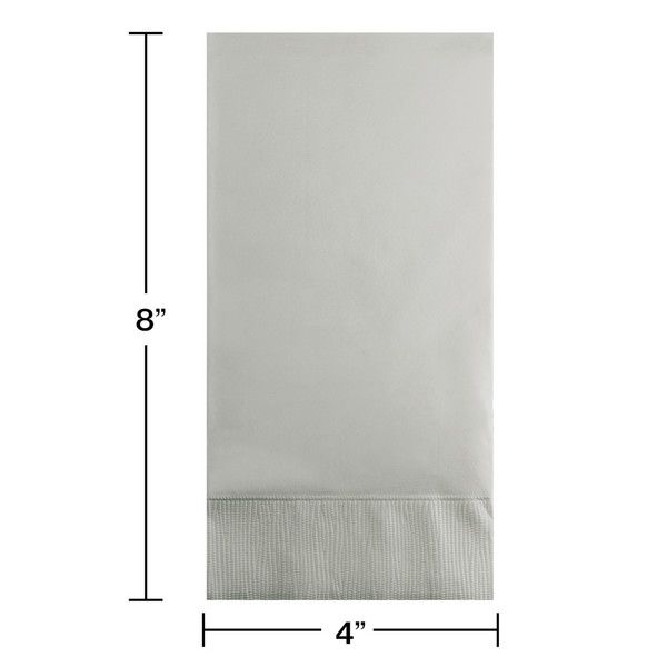 Guest Napkins 3 Ply Shimmering Silver 16 Ct