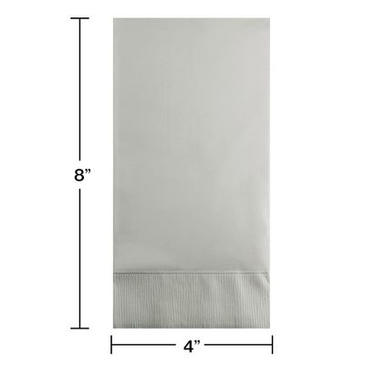 Guest Napkins 3 Ply Shimmering Silver 16 Ct