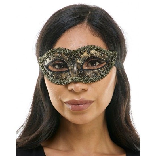 Venetian Half Mask -, Color: Gold