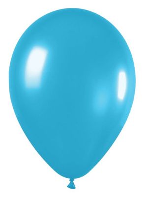 Deluxe Turquoise Blue 11" Latex Balloons - 25 Ct Bag