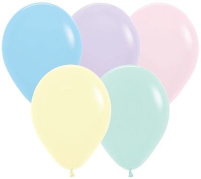 Pastel Matte Assortment Pink 11" Latex Balloons - 25 Ct Bag