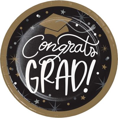 Glowing Grad - 7" Dessert Plate 8ct