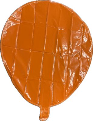 Matte Orange Latex Shape - 18" Helium Filled Foil Balloon, Ribbon