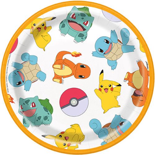 Pokemon - 7" Dessert Plate 8Ct