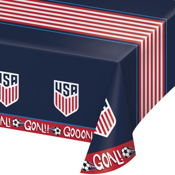 US Soccer - Plastic Table Cover 54" x 102"
