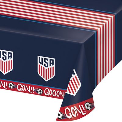 US Soccer - Plastic Table Cover 54" x 102"