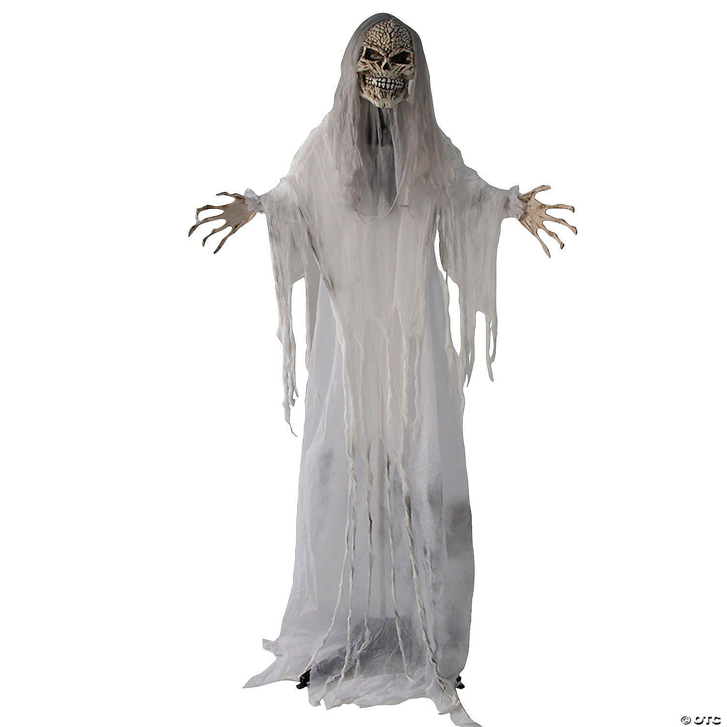 Gray Skeleton Reaper 5' 6" Sonic Standing  Halloween Decoration