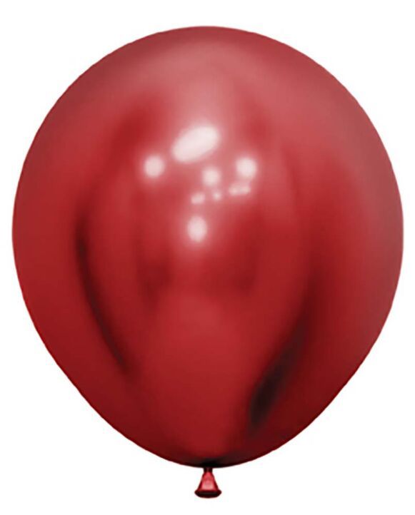 Reflex Crystal Red 18" Latex Balloons - 6 Ct