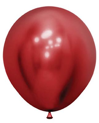 Reflex Crystal Red 18" Latex Balloons - 6 Ct