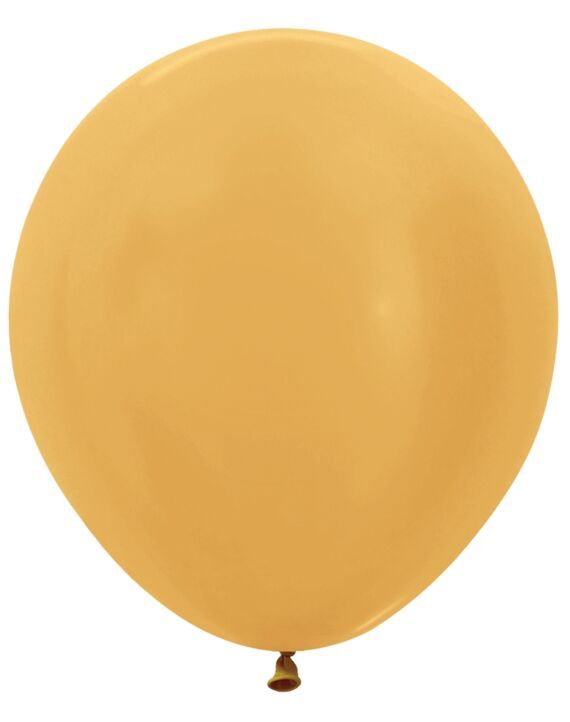 Metallic Gold 18" Latex Balloons - 6 Ct