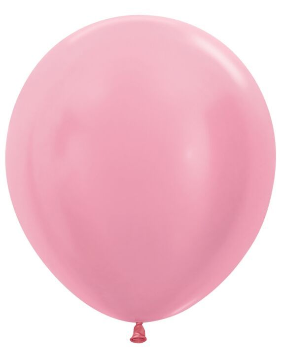 Pearl Pink 18" Latex Balloons - 6 Ct