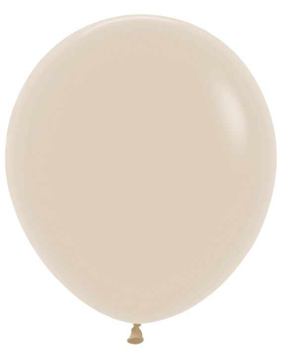 Deluxe White Sand 18" Latex Balloons - 6 Ct