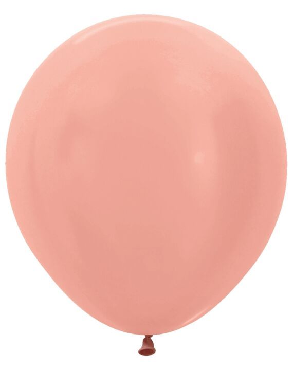 Metallic Rose Gold 18" Latex Balloons - 6 Ct