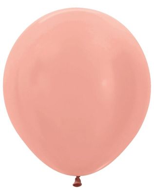 Metallic Rose Gold 18" Latex Balloons - 6 Ct