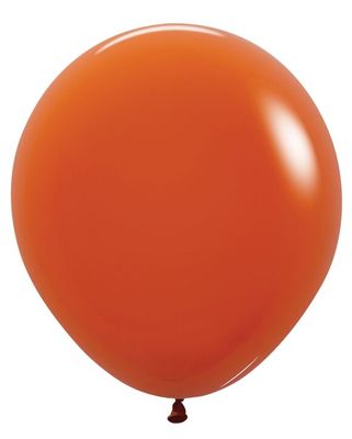 Deluxe Sunset Orange 18" Latex Balloons - 6 Ct