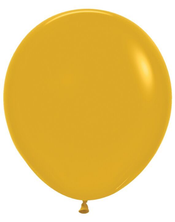 Deluxe Mustard 18" Latex Balloons - 6 Ct