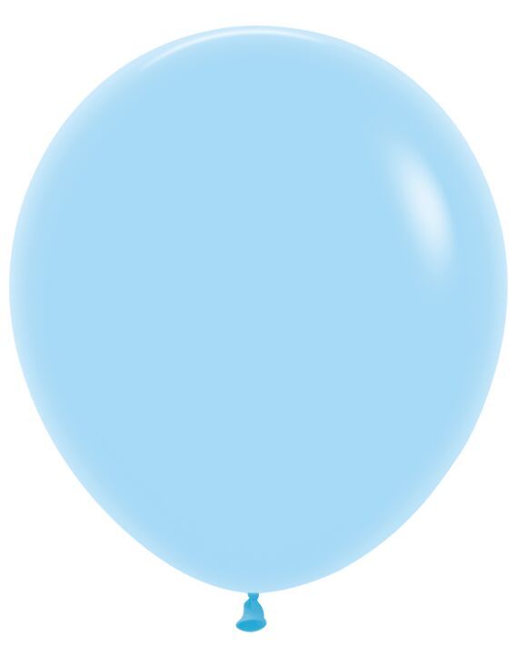 Pastel Matte Blue 18" Latex Balloons - 6 Ct