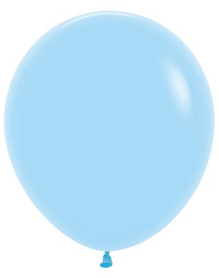 Pastel Matte Blue 18" Latex Balloons - 6 Ct