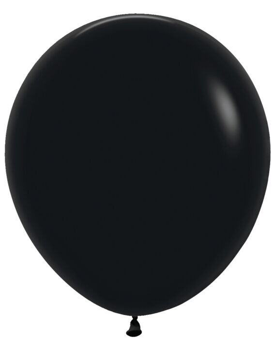 Deluxe Black 18" Latex Balloons - 6 Ct