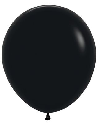Deluxe Black 18" Latex Balloons - 6 Ct