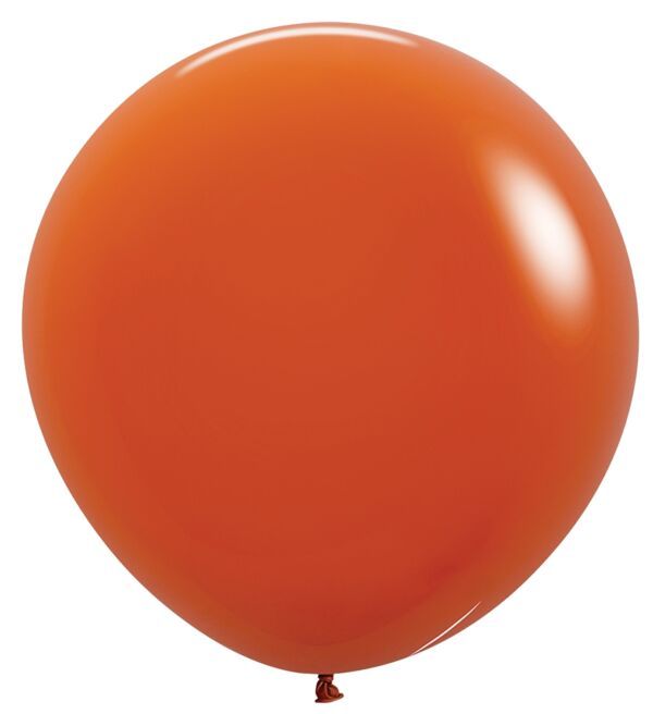 Deluxe Sunset Orange 24" Latex Balloons - 3 Ct