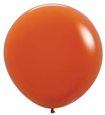 Deluxe Sunset Orange 24" Latex Balloons - 3 Ct