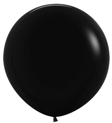 Deluxe Black 24" Latex Balloons - 3 Ct