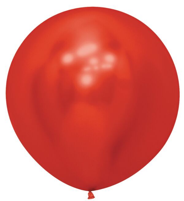 Reflex Crystal Red 24" Latex Balloons - 3 Ct
