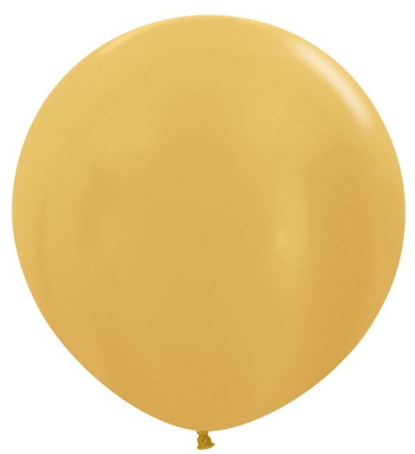Metallic Gold 24" Latex Balloons - 3 Ct