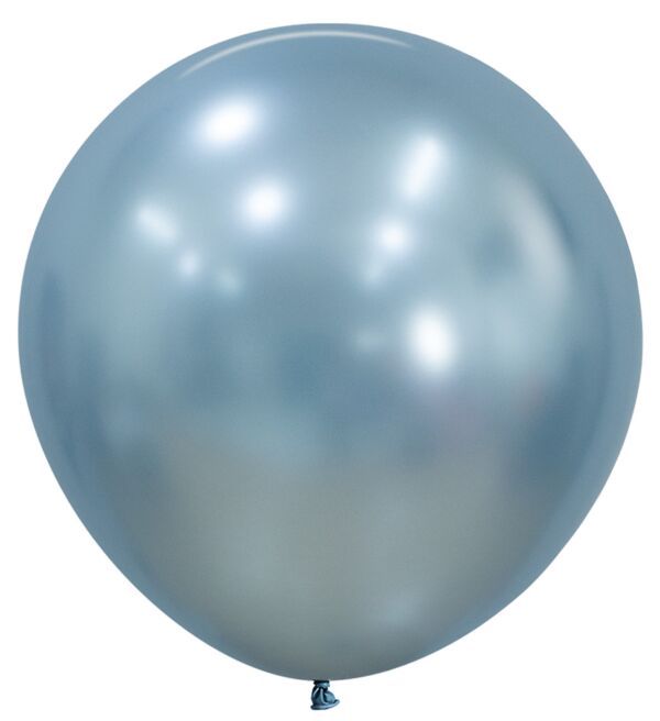 Silk Arctic Blue 24" Latex Balloons - 3 Ct