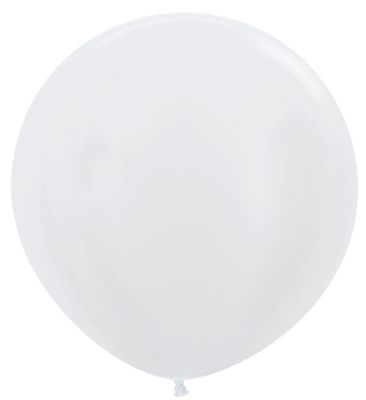 Pearl White 24" Latex Balloons - 3 Ct