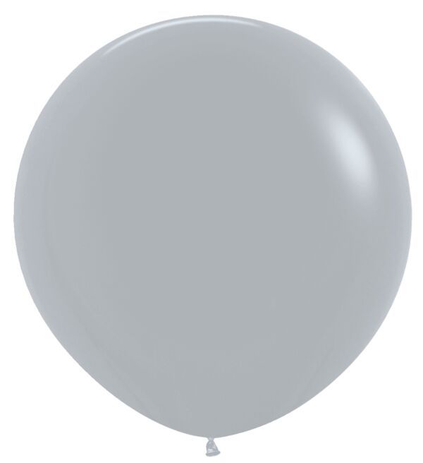 Deluxe Grey 24" Latex Balloons - 3 Ct