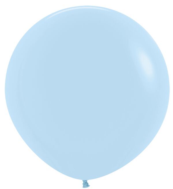 Pastel Matte Blue 24" Latex Balloons - 3 Ct