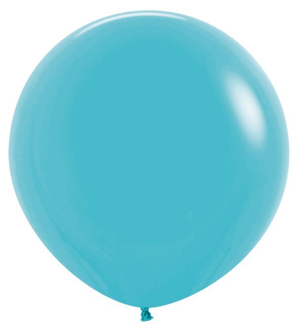 Deluxe Turquoise Blue 24" Latex Balloons - 3 Ct