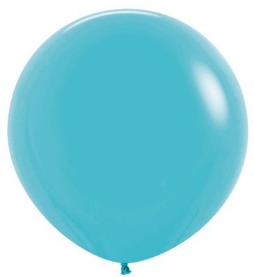 Deluxe Turquoise Blue 24" Latex Balloons - 3 Ct