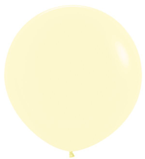 Pastel Matte Yellow 24" Latex Balloons - 3 Ct