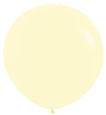 Pastel Matte Yellow 24" Latex Balloons - 3 Ct