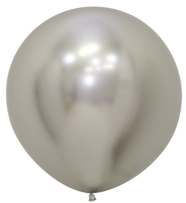 Reflex Silver 24" Latex Balloons - 3 Ct