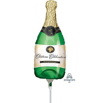 Champagne Bottle - 14" Air fill Mylar