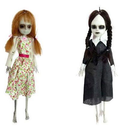 Hanging Girl with Black or Floral Dress 15.7"