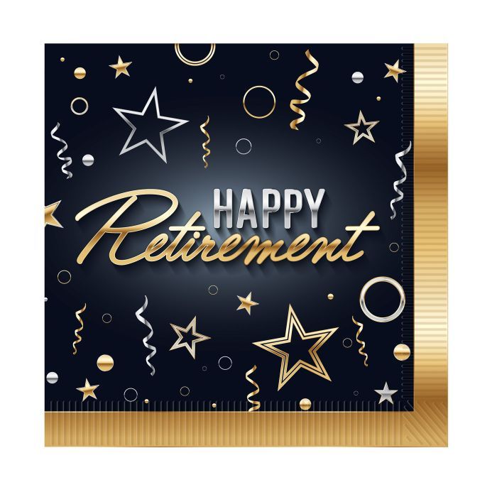 Happy Retirement Lunch Napkins 16ct