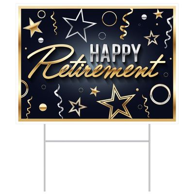 Happy Retirement Yard Sign