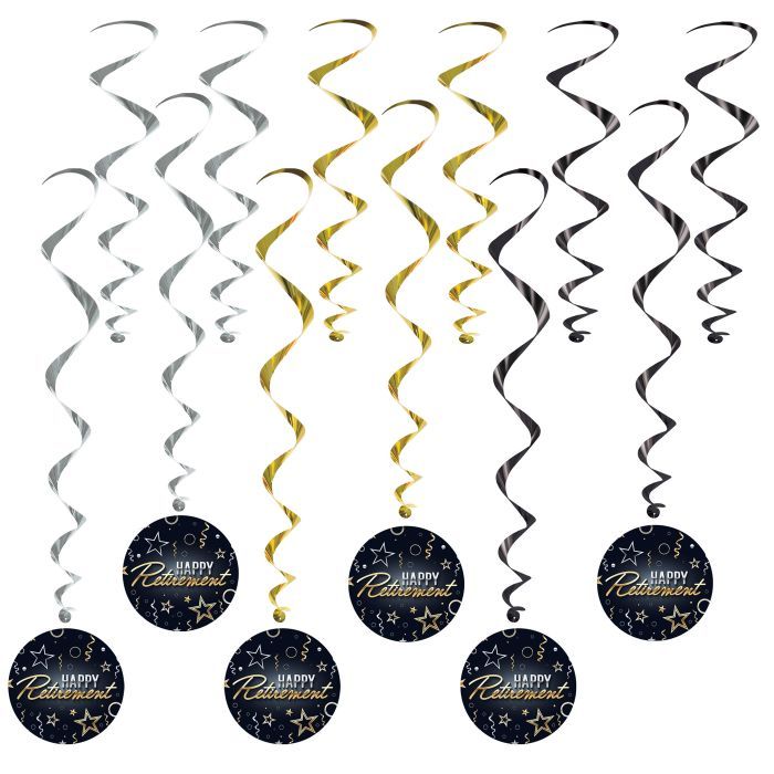 Happy Retirement Whirls 6ct