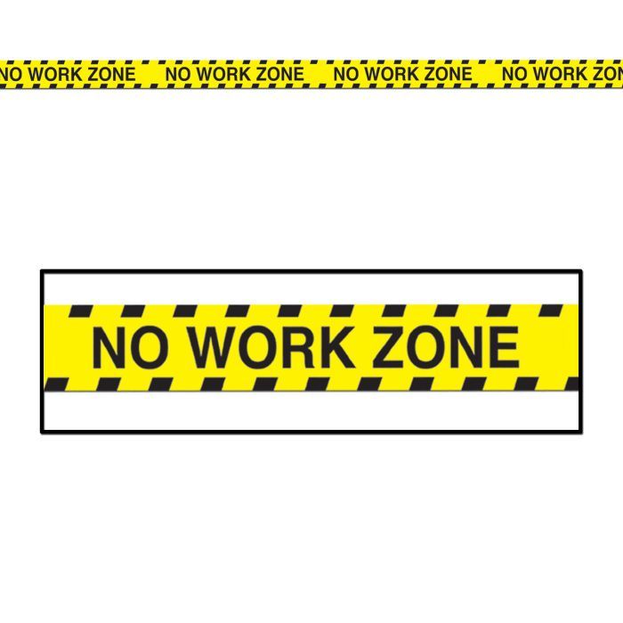 No Work Zone Party Tape 20'