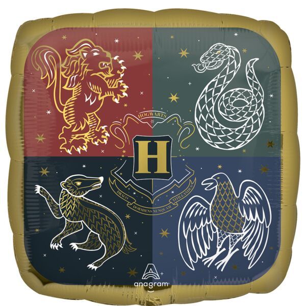 Harry Potter SQ - 17" Helium Filled Foil Shaped Balloon, Ribbon