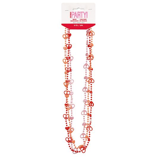 Assorted Peace Sign Heart Beaded Necklace  3ct