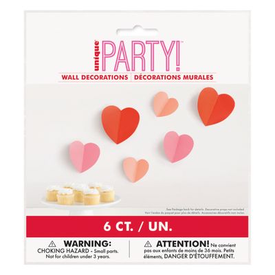 Assorted Cut-Out Heart Wall Decoration Kit 6ct
