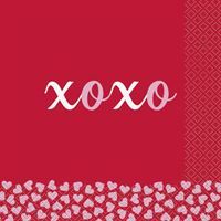 XOXO Valentine's Day "XOXO" Luncheon Napkins  16ct