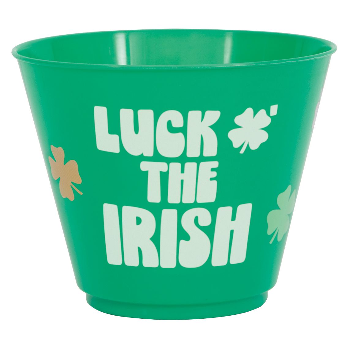 St. Patty's Day "Luck O' the Irish" Green 10oz Reusable Plastic Tumblers  8ct