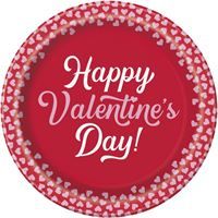 XOXO Valentine's Day "Happy Valentine's Day" Round 9" Dinner Plates  8ct